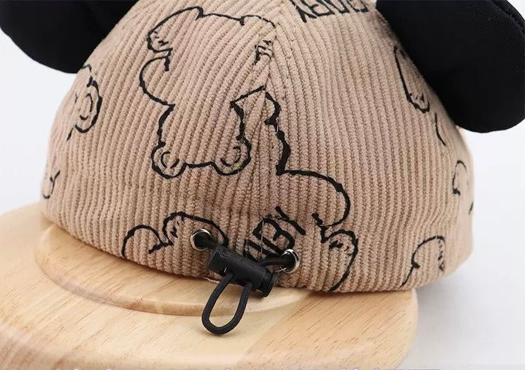 Baby Corduroy Bear Ear Cap