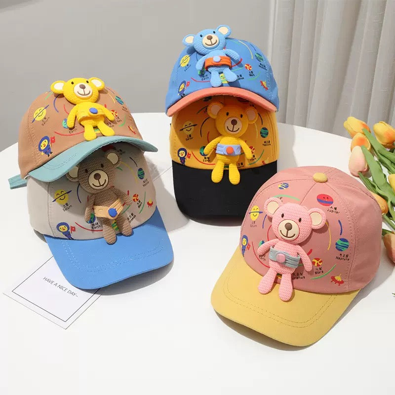Adorable Kids’ Baseball Cap with Teddy Bear Design 🧸🧢