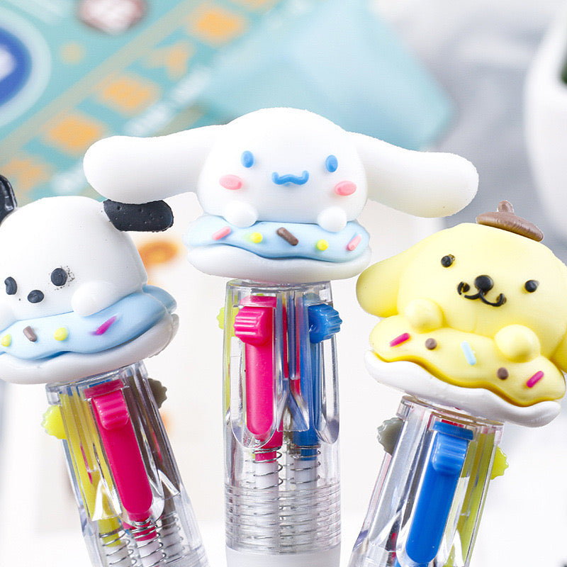 ✨ Cute Sanrio Multi-Color Pen – 6 PCS✨