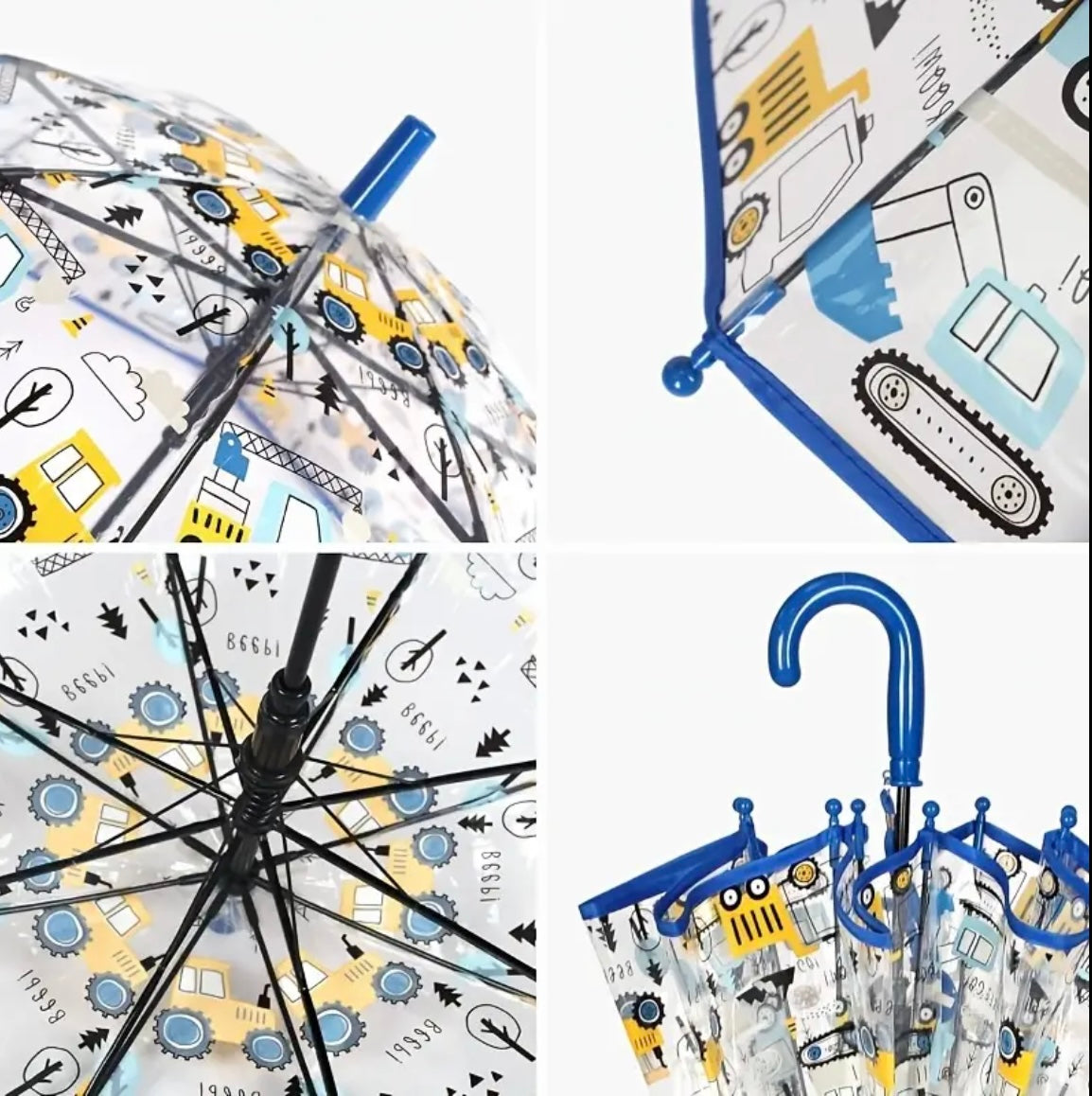🚜 Kids Construction Umbrella – 4 Colors Available. Kids Umbrella