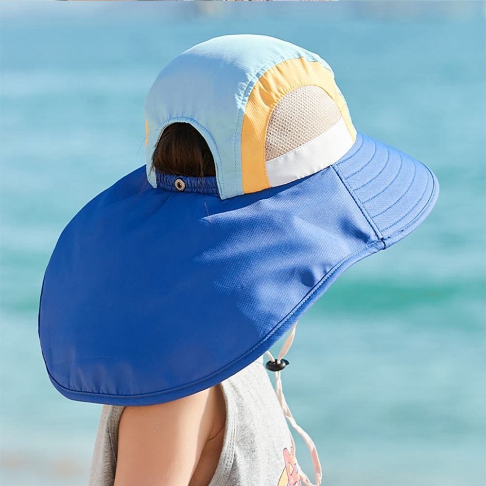Kids Sun Protection Hat with Neck Flap – Adjustable, Breathable, UPF Protection