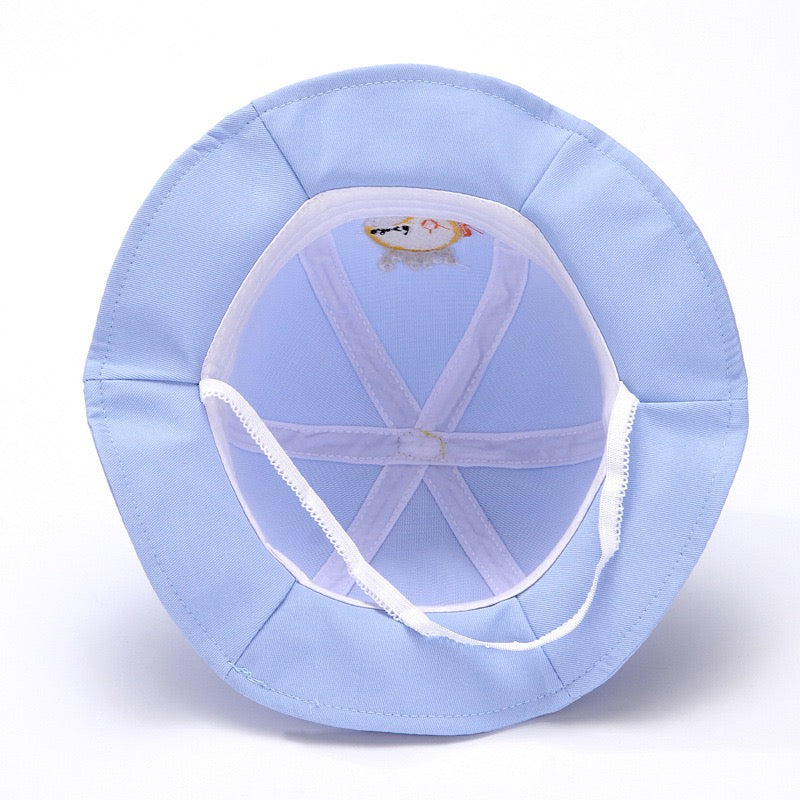 Cute Kids Summer Puffer Hat with Whale Tail Top