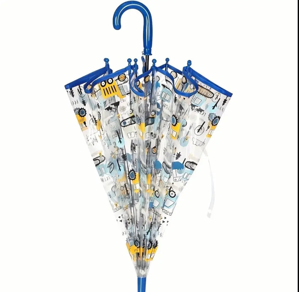 🚜 Kids Construction Umbrella – 4 Colors Available. Kids Umbrella
