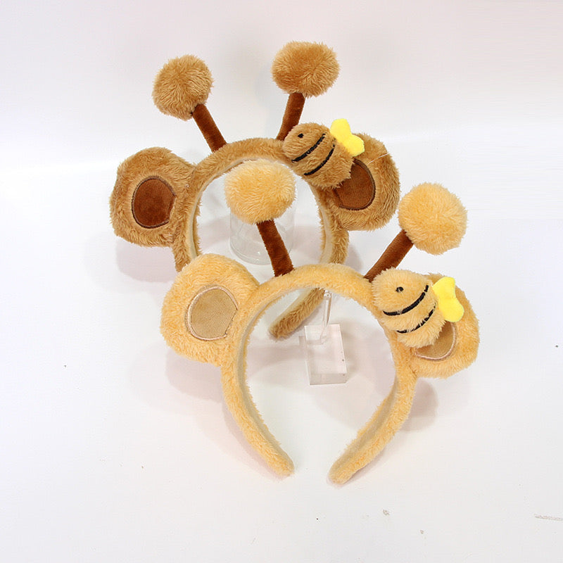 Brown & Beige Plush Bear Ear Cosplay Headband