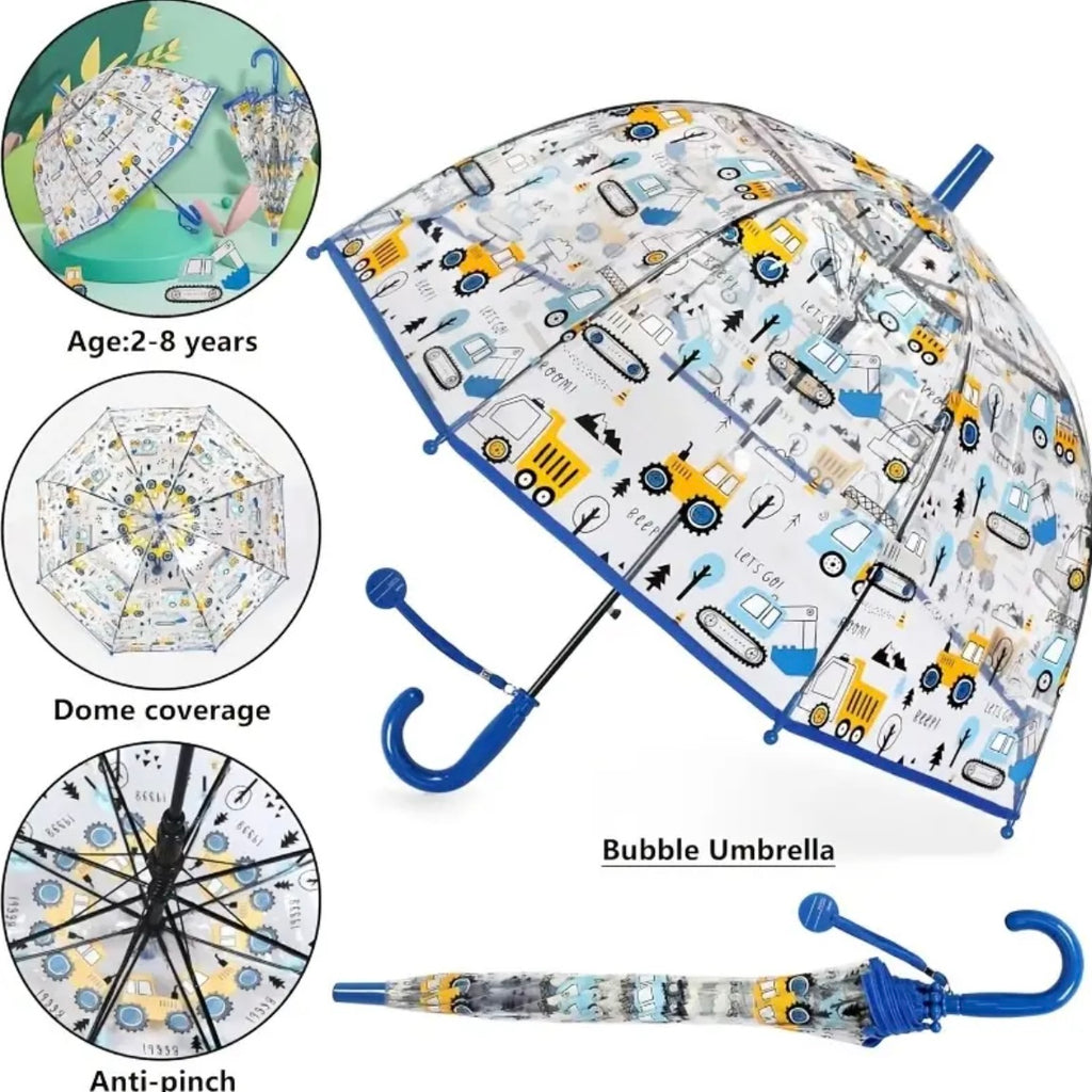🚜 Kids Construction Umbrella – 4 Colors Available. Kids Umbrella