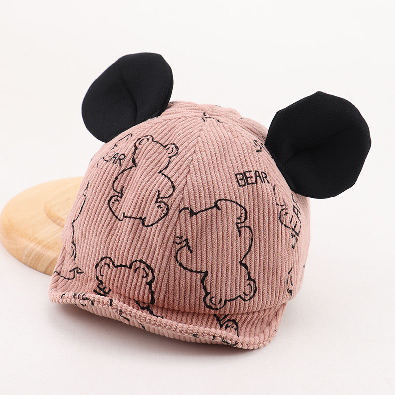 Baby Corduroy Bear Ear Cap