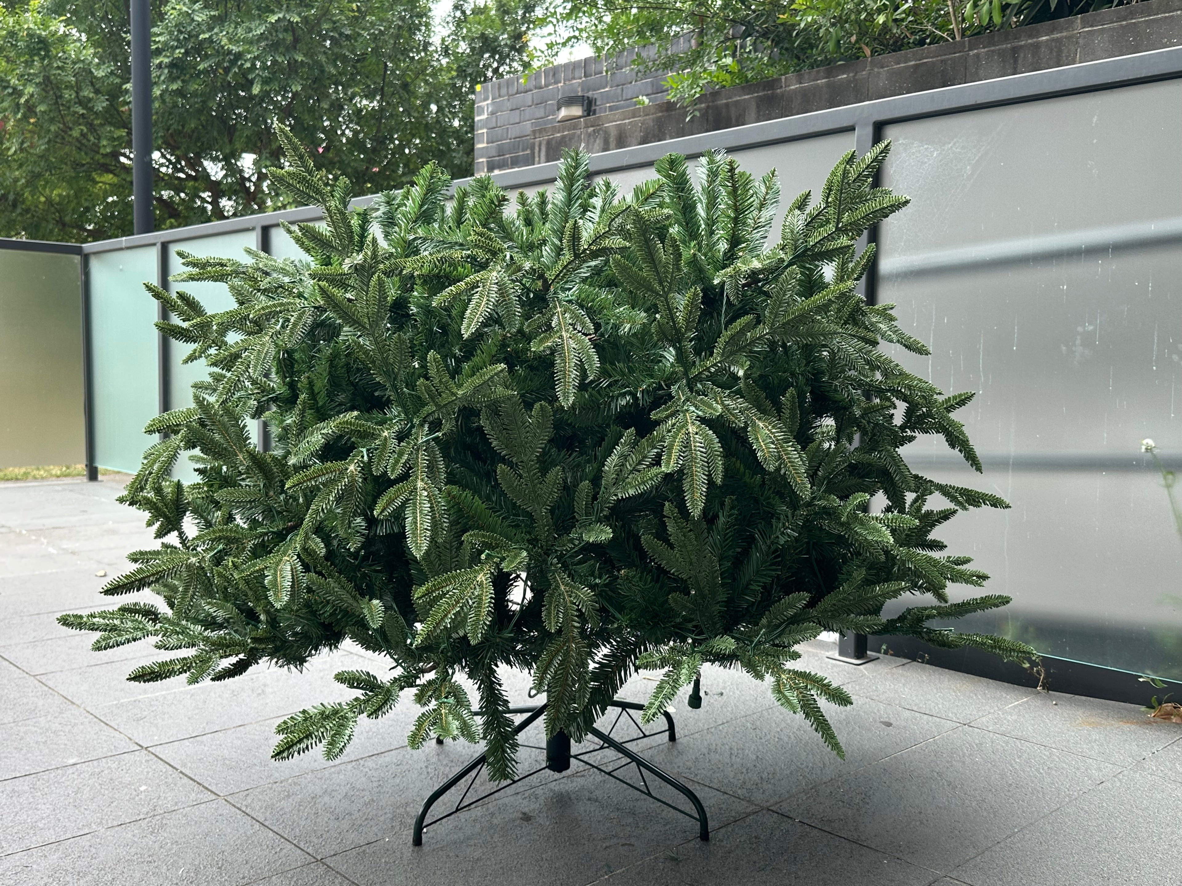 Premium Artificial Christmas Tree with Warm LED Lights – Realistic Pine Style