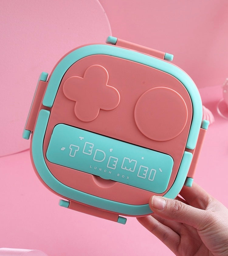 🧃 Kids Stainless Steel Bento Lunch Box – Leak-Resistant 3-Compartment Design