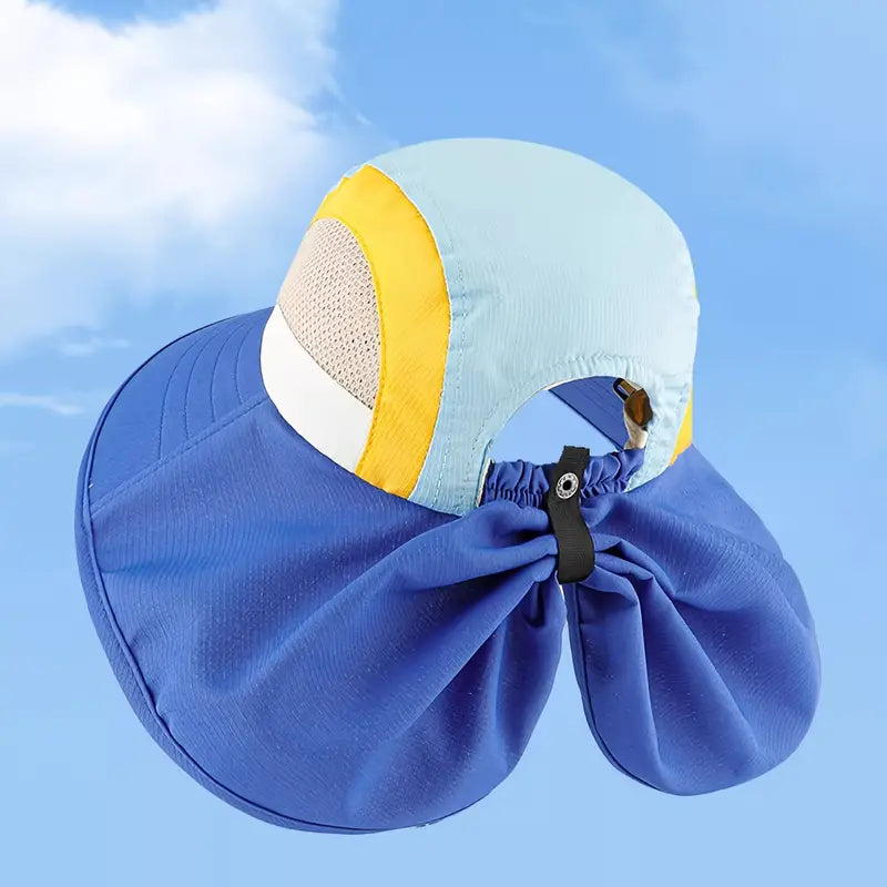 Kids Sun Protection Hat with Neck Flap – Adjustable, Breathable, UPF Protection