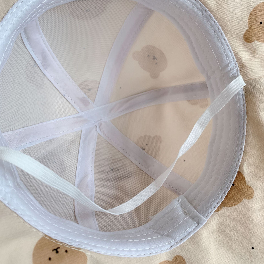 Adorable Bear Ear Kids Sun Hat – Cute Cartoon Bucket Hat for Toddlers (Ages 1–4)