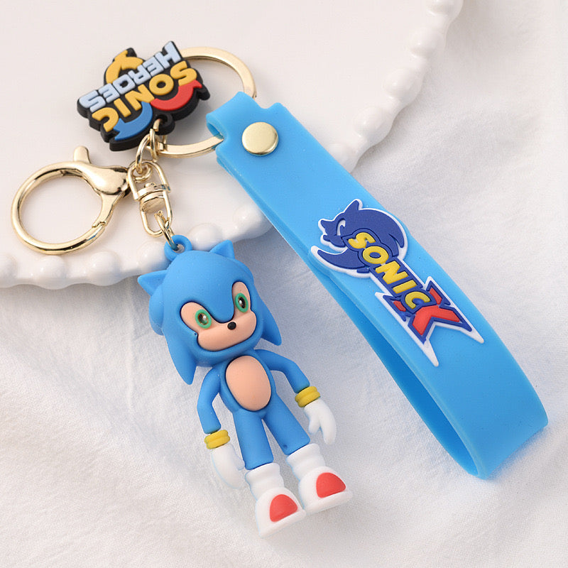 💙 Sonic the Hedgehog Keychain | Cartoon Game Character Keyring