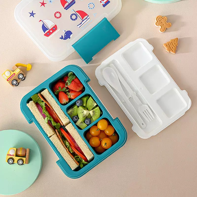Kids Bento Lunch Box with Cutlery – 1000ml