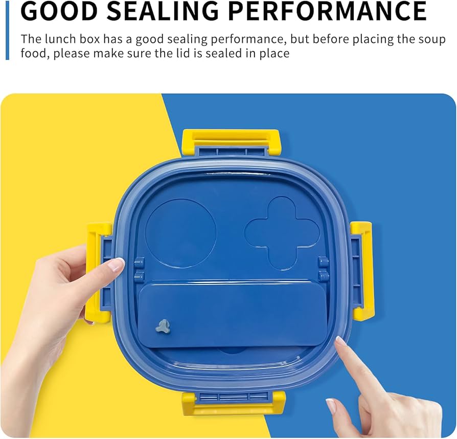 🧃 Kids Stainless Steel Bento Lunch Box – Leak-Resistant 3-Compartment Design