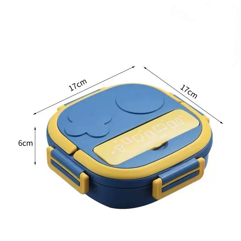 🧃 Kids Stainless Steel Bento Lunch Box – Leak-Resistant 3-Compartment Design