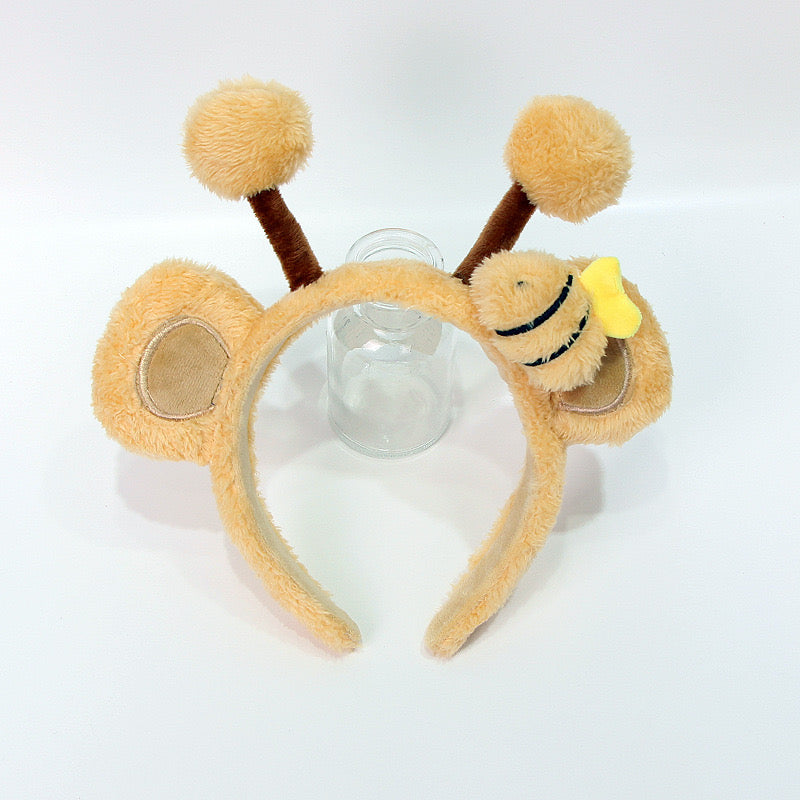Brown & Beige Plush Bear Ear Cosplay Headband