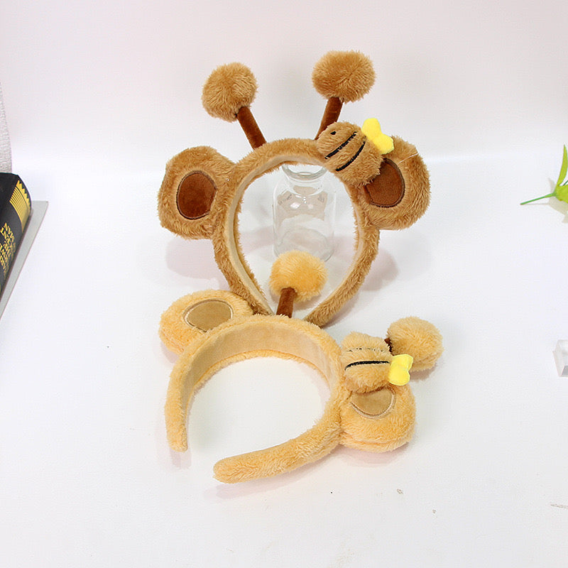 Brown & Beige Plush Bear Ear Cosplay Headband