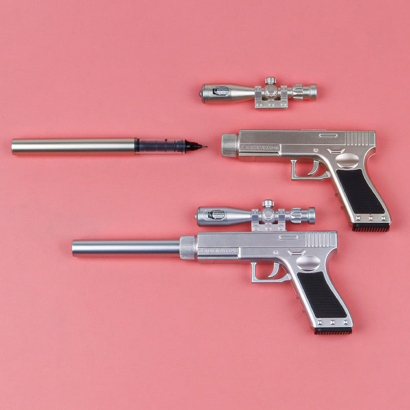 🔫 Gun Style LED Ballpoint Pen – Fun & Creative Gift