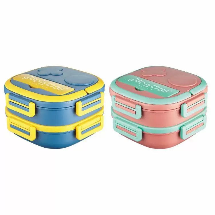 🧁 Kids Double-Layer Stainless Steel Lunch Box – TEDEMEI Design