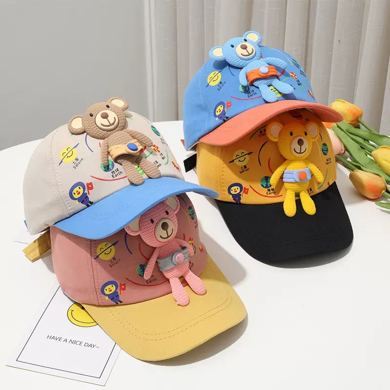 Adorable Kids’ Baseball Cap with Teddy Bear Design 🧸🧢