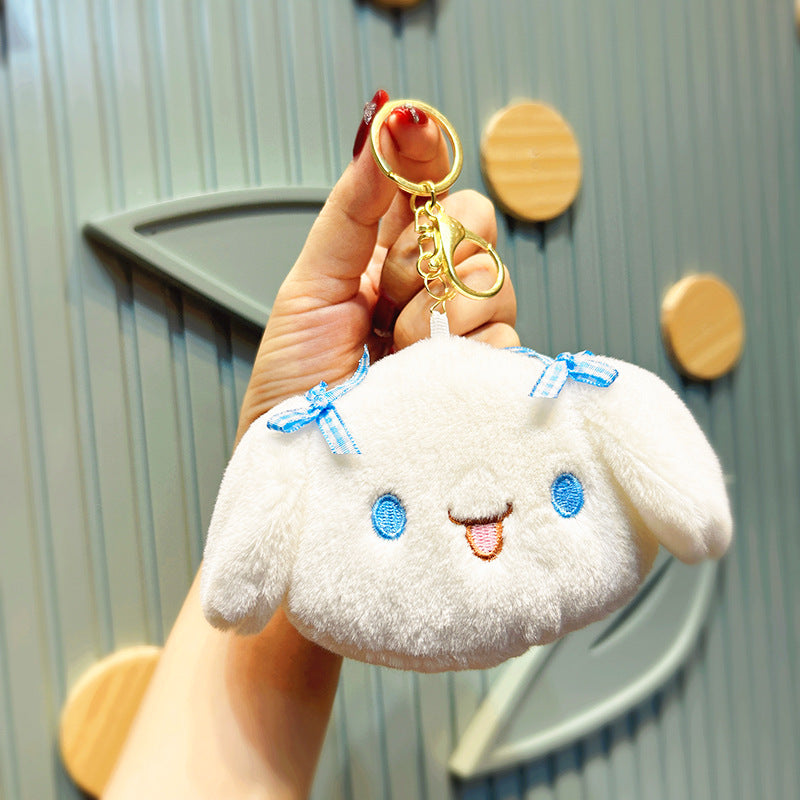 Cute Plush Coin Purse Keychain – Sanrio Style Bag Charm for Girls