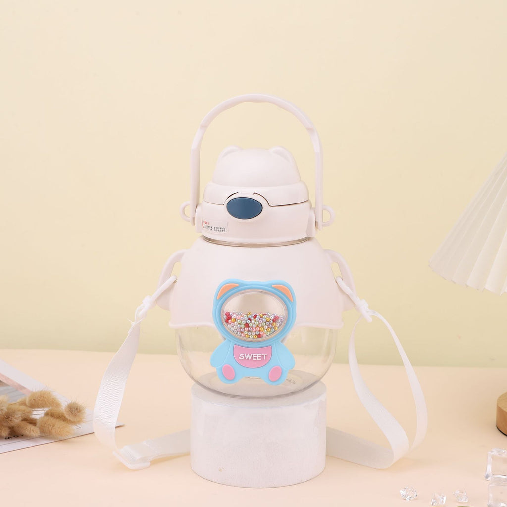 Kids Cute Bear-Shaped Water Bottle – 1300ml | With Phone Holder & Adjustable Strap