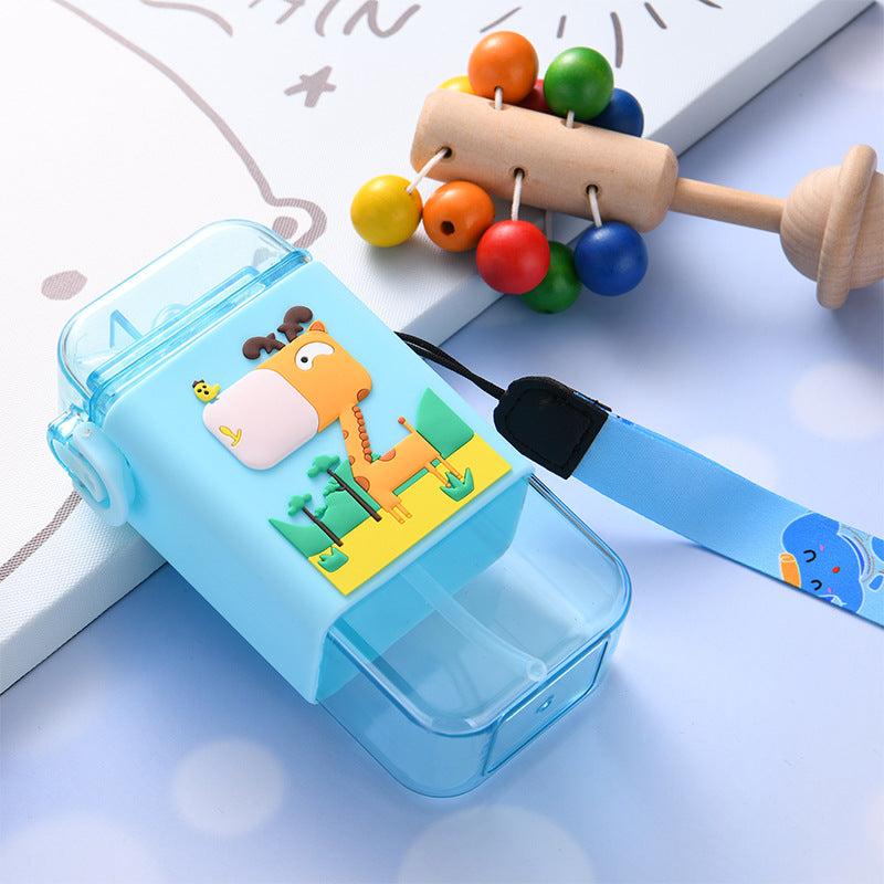 Kids Water Bottle – Cute Cartoon Square Cup
300ml