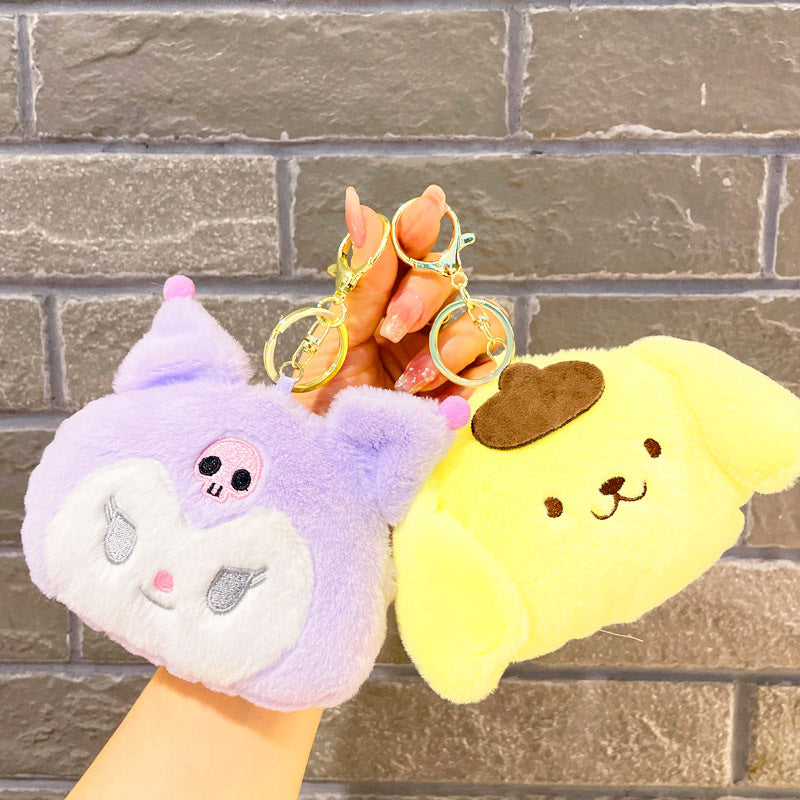 Cute Plush Coin Purse Keychain – Sanrio Style Bag Charm for Girls