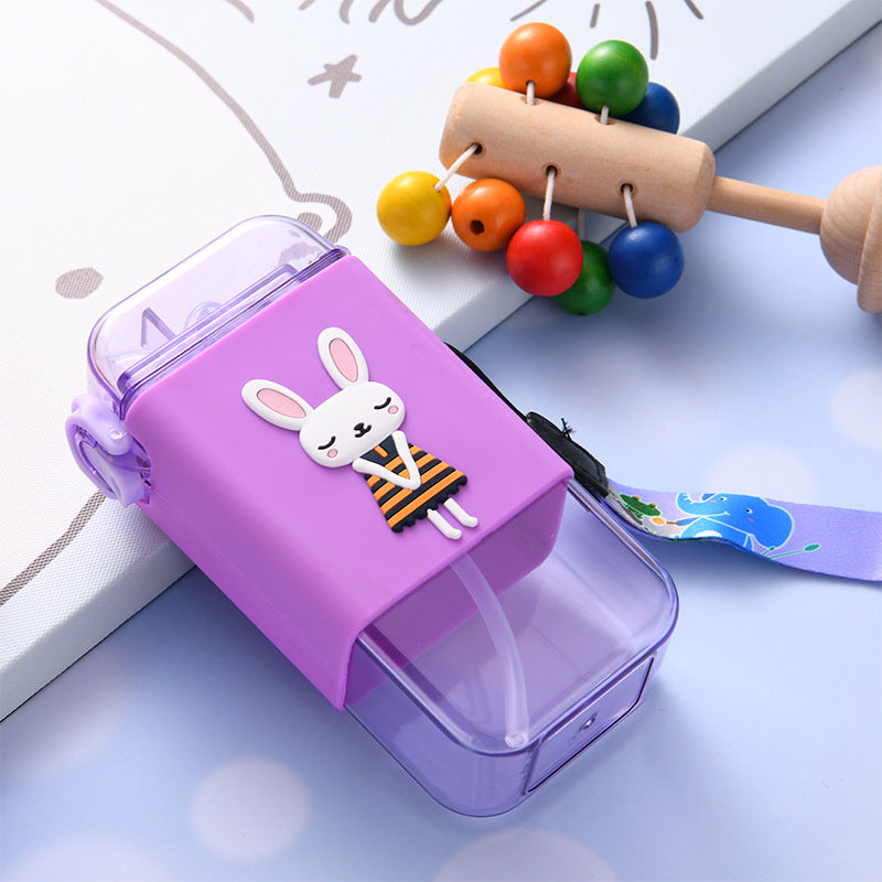 Kids Water Bottle – Cute Cartoon Square Cup
300ml