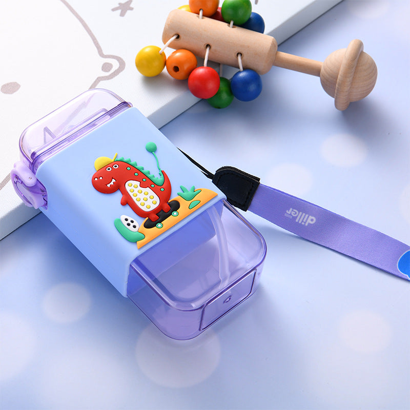 Kids Water Bottle – Cute Cartoon Square Cup
300ml