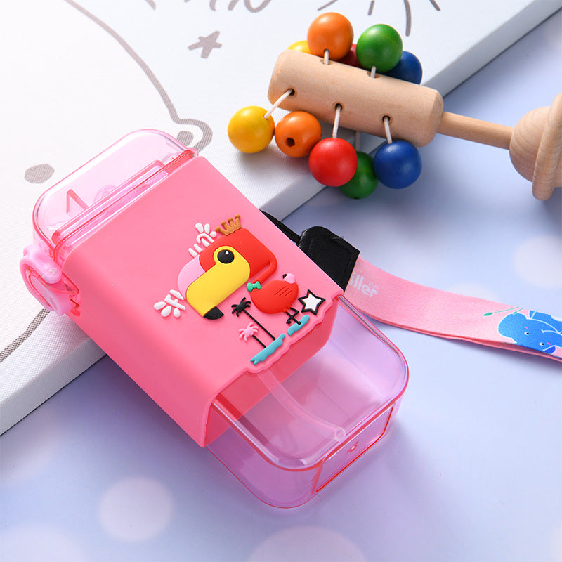 Kids Water Bottle – Cute Cartoon Square Cup
300ml