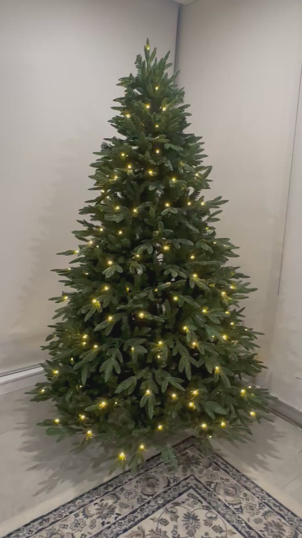 Premium Artificial Christmas Tree with Warm LED Lights – Realistic Pine Style