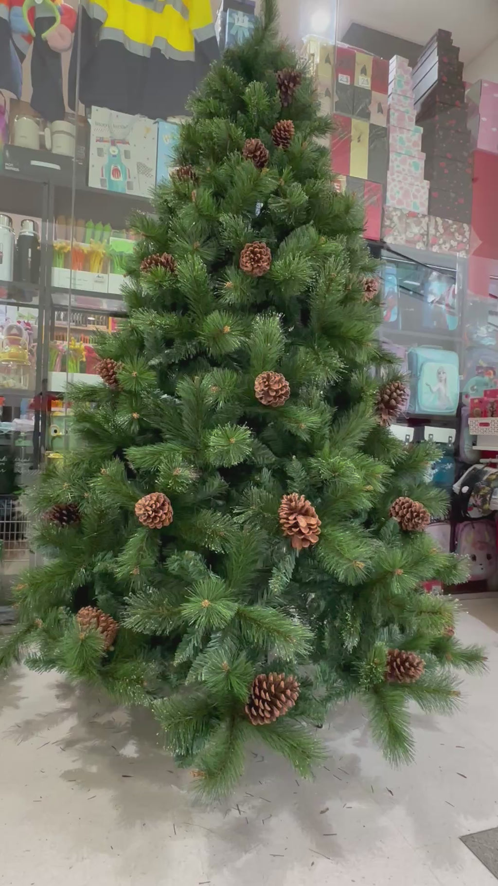 🎄 2.1m Pine Christmas Tree with Large Cones 🎄